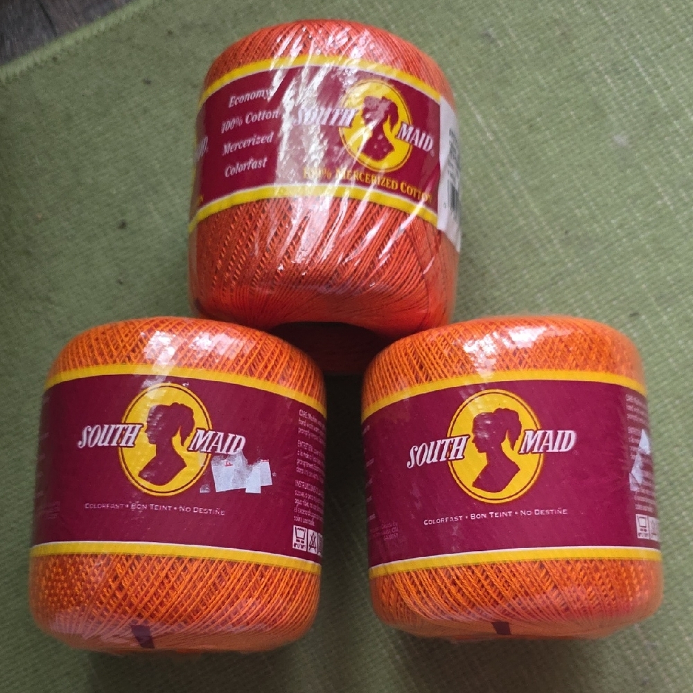 Orange Cotton Thread - 3-Pack
